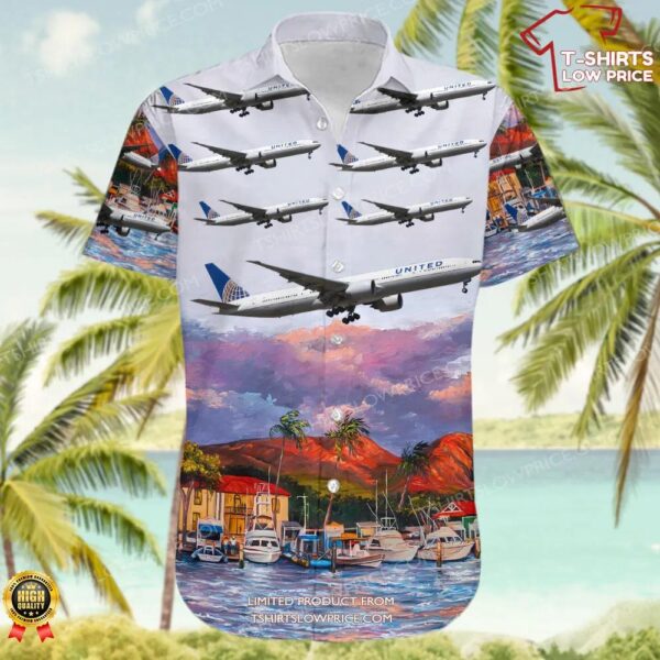 Boeing 777-322ER United Airlines Hawaiian Shirt Boeing 777-322ER United Airlines Hawaiian Shirt
