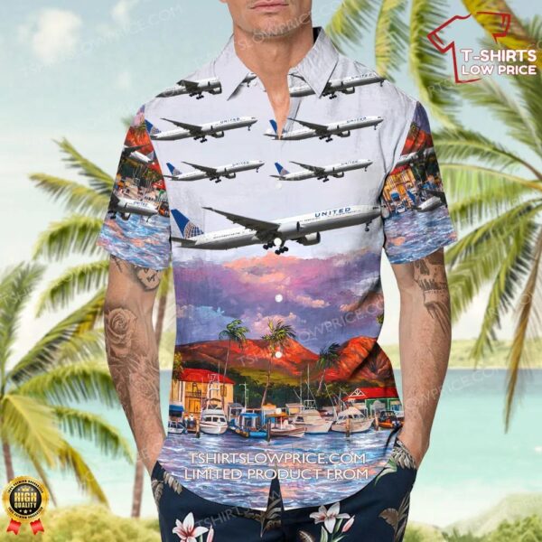 Boeing 777-322ER United Airlines Hawaiian Shirt Boeing 777-322ER United Airlines Hawaiian Shirt