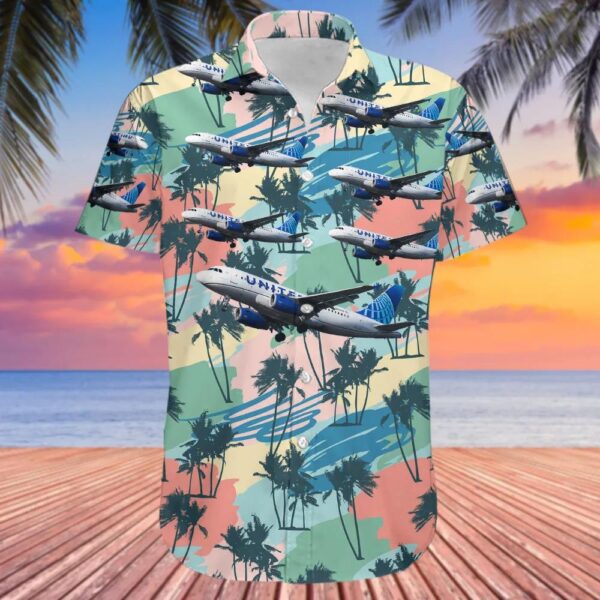 Airbus A319-131 United Airlines Hawaiian Shirt Airbus A319-131 United Airlines Hawaiian Shirt
