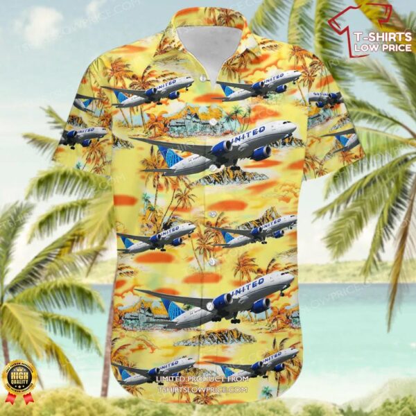 Boeing 787-8 Dreamliner United Airlines Hawaiian Shirt