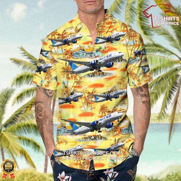 Boeing 787-8 Dreamliner United Airlines Hawaiian Shirt