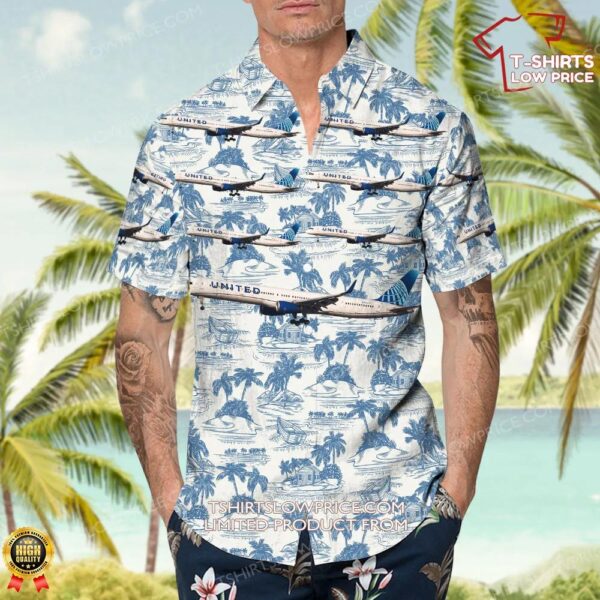 Boeing 757-33N United Airlines Hawaiian Shirt Boeing 757-33N United Airlines Hawaiian Shirt