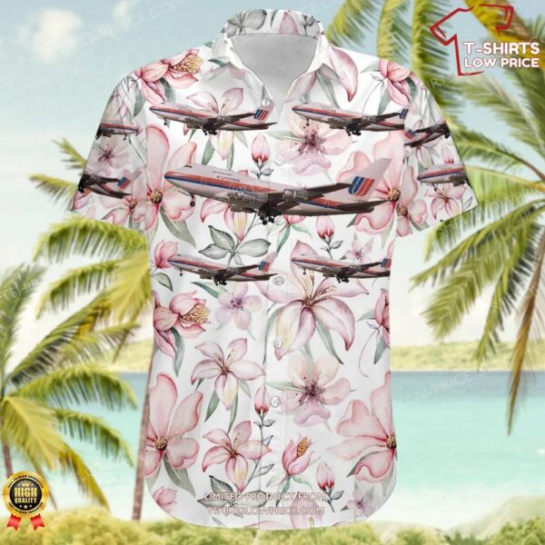 Boeing 747SP-21 United Airlines Hawaiian Shirt Boeing 747SP-21 United Airlines Hawaiian Shirt
