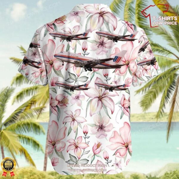 Boeing 747SP-21 United Airlines Hawaiian Shirt Boeing 747SP-21 United Airlines Hawaiian Shirt