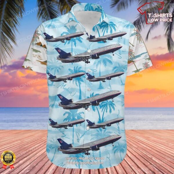 McDonnell Douglas DC-10-30(F) United Airlines Worldwide Cargo Hawaiian Shirt McDonnell Douglas DC-10-30(F) United Airlines Worldwide Cargo Hawaiian Shirt