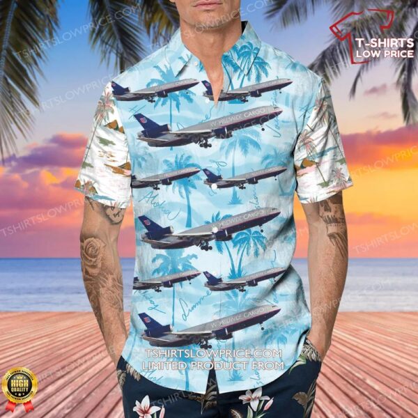 McDonnell Douglas DC-10-30(F) United Airlines Worldwide Cargo Hawaiian Shirt McDonnell Douglas DC-10-30(F) United Airlines Worldwide Cargo Hawaiian Shirt