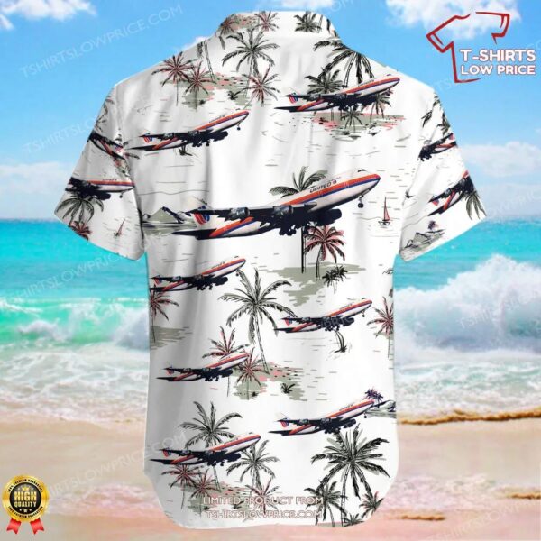 Boeing 747-122 United Airlines Hawaiian Shirt Boeing 747-122 United Airlines Hawaiian Shirt