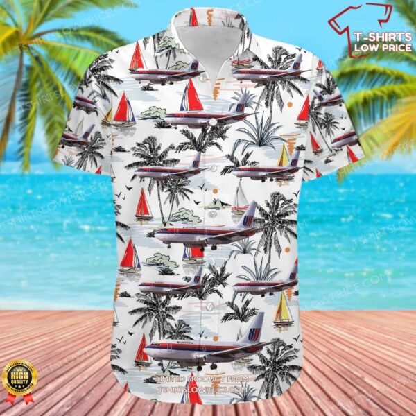 Boeing 737-222 United Airlines Hawaiian Shirt Boeing 737-222 United Airlines Hawaiian Shirt