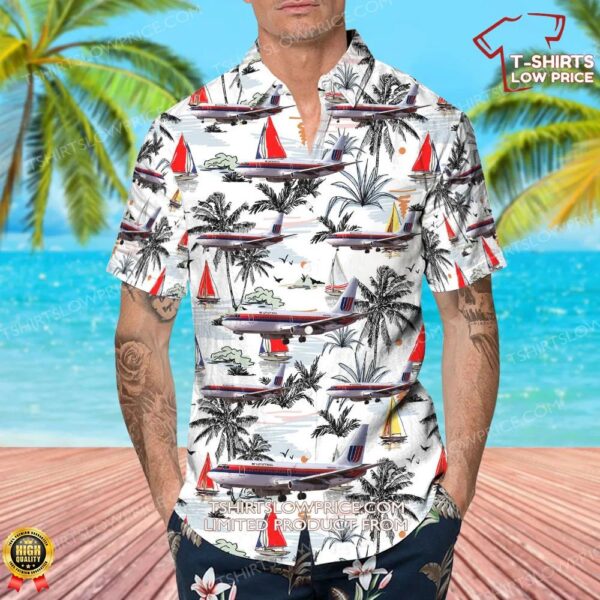Boeing 737-222 United Airlines Hawaiian Shirt Boeing 737-222 United Airlines Hawaiian Shirt