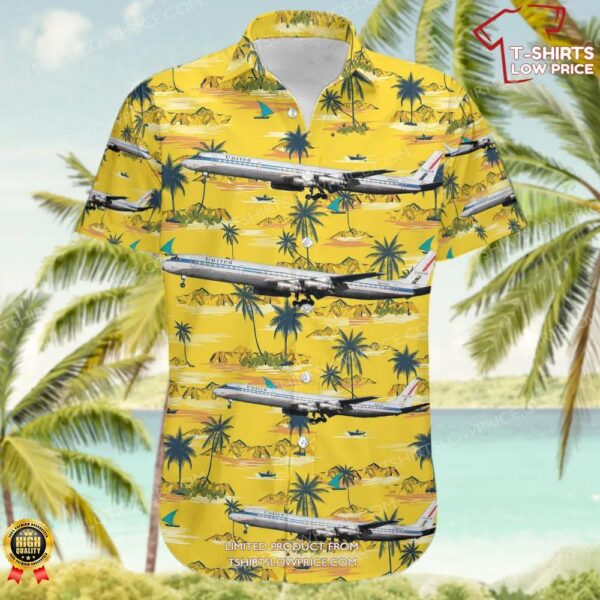 Douglas DC-8-61 United Airlines Hawaiian Shirt Douglas DC-8-61 United Airlines Hawaiian Shirt