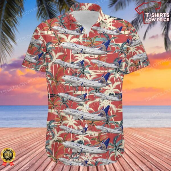 Boeing 737-724 United Airlines Hawaiian Shirt Boeing 737-724 United Airlines Hawaiian Shirt