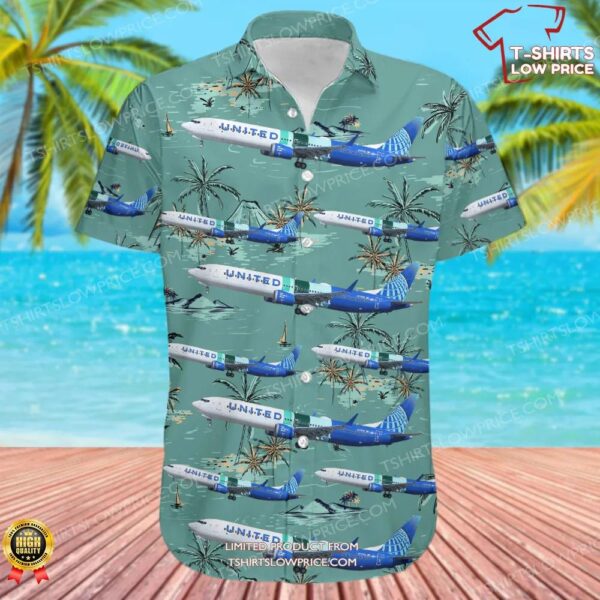 Boeing 737-10 MAX United Airlines Hawaiian Shirt Boeing 737-10 MAX United Airlines Hawaiian Shirt