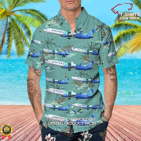 Boeing 737-10 MAX United Airlines Hawaiian Shirt Boeing 737-10 MAX United Airlines Hawaiian Shirt
