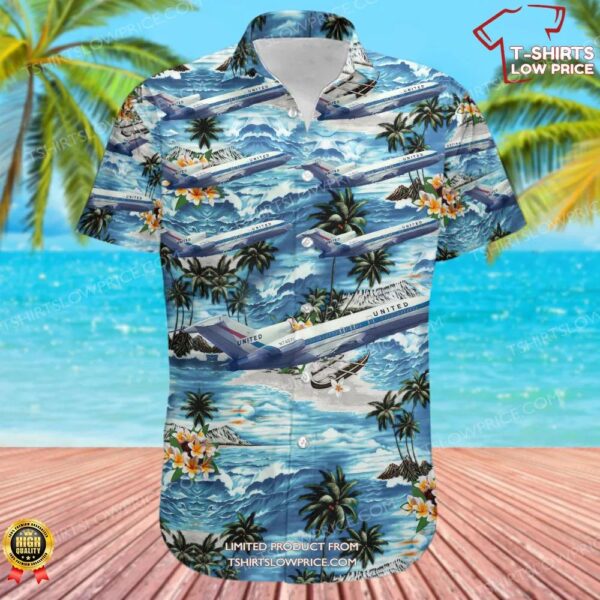 Boeing 727-22C United Airlines Hawaiian Shirt Boeing 727-22C United Airlines Hawaiian Shirt