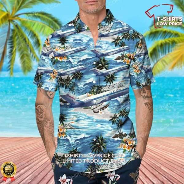 Boeing 727-22C United Airlines Hawaiian Shirt Boeing 727-22C United Airlines Hawaiian Shirt