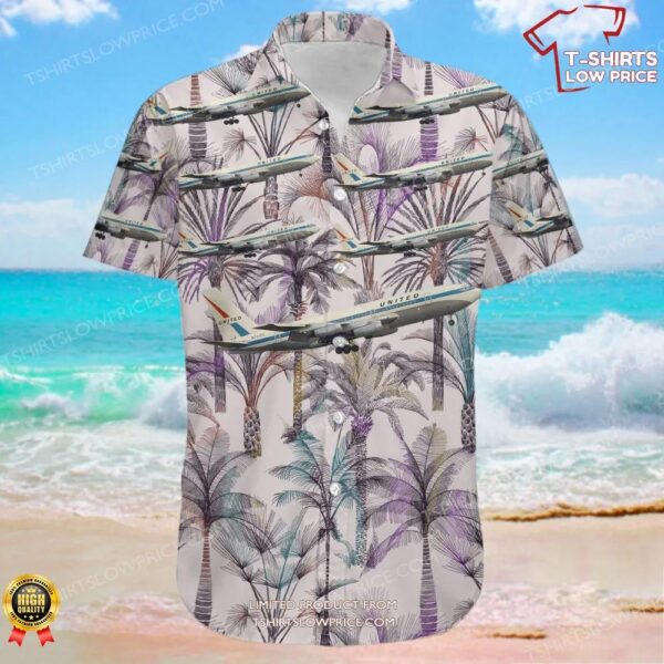 Boeing 720-022 United Airlines Hawaiian Shirt Boeing 720-022 United Airlines Hawaiian Shirt