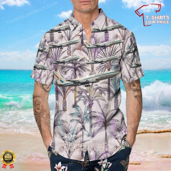 Boeing 720-022 United Airlines Hawaiian Shirt Boeing 720-022 United Airlines Hawaiian Shirt