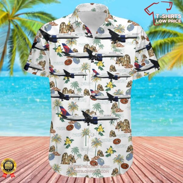 Boeing 757-251 Delta Air Lines Hawaiian Shirt Boeing 757-251 Delta Air Lines Hawaiian Shirt