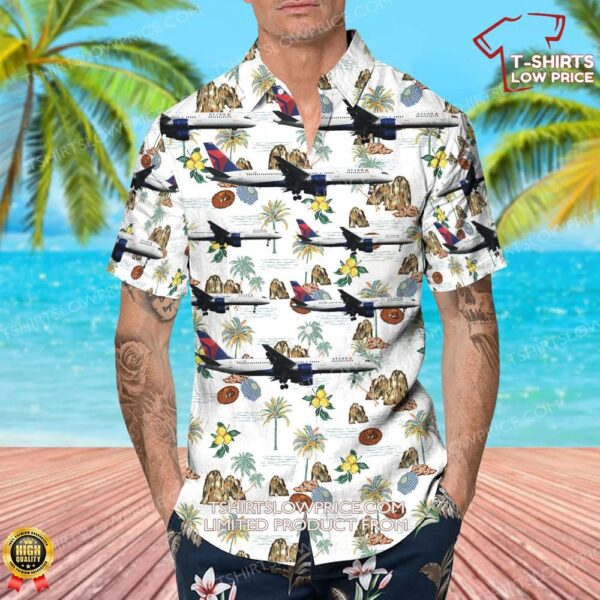 Boeing 757-251 Delta Air Lines Hawaiian Shirt Boeing 757-251 Delta Air Lines Hawaiian Shirt