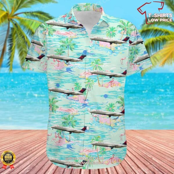 Boeing 717-2BD Delta Air Lines Hawaiian Shirt Boeing 717-2BD Delta Air Lines Hawaiian Shirt