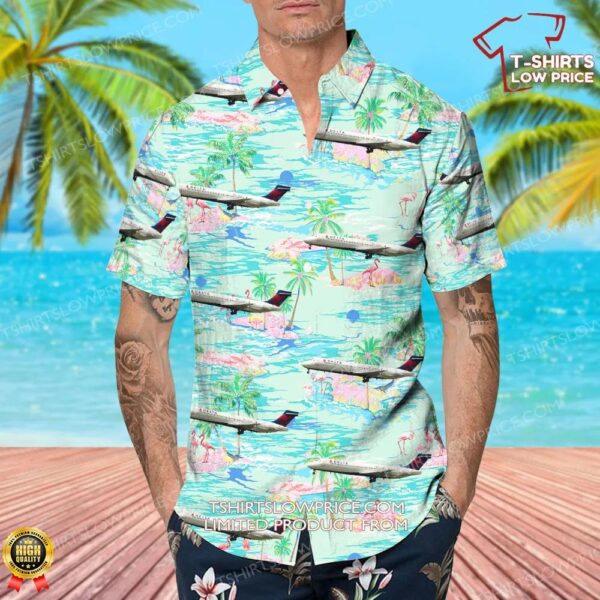 Boeing 717-2BD Delta Air Lines Hawaiian Shirt Boeing 717-2BD Delta Air Lines Hawaiian Shirt