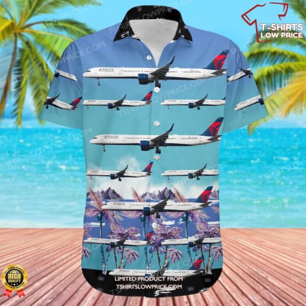 Boeing 757-351 Delta Air Lines Hawaiian Shirt Boeing 757-351 Delta Air Lines Hawaiian Shirt