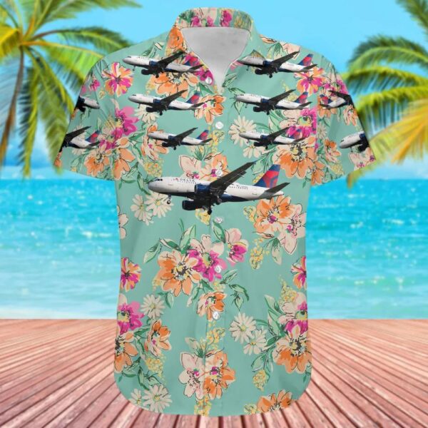 Airbus A319-114 Delta Air Lines Hawaiian Shirt Airbus A319-114 Delta Air Lines Hawaiian Shirt