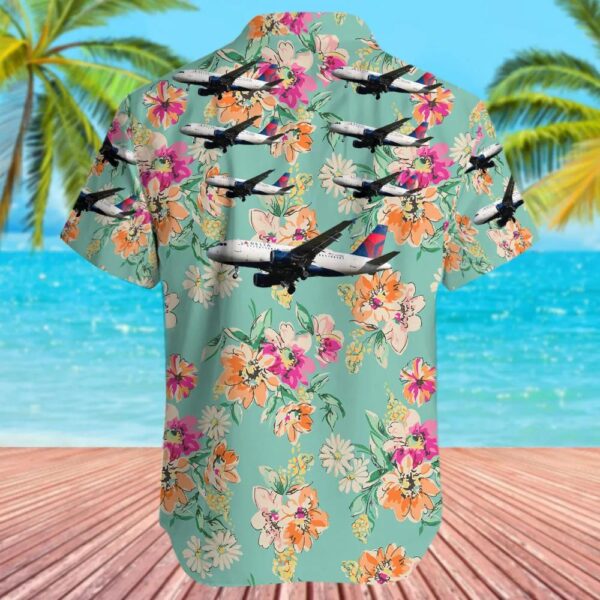 Airbus A319-114 Delta Air Lines Hawaiian Shirt Airbus A319-114 Delta Air Lines Hawaiian Shirt