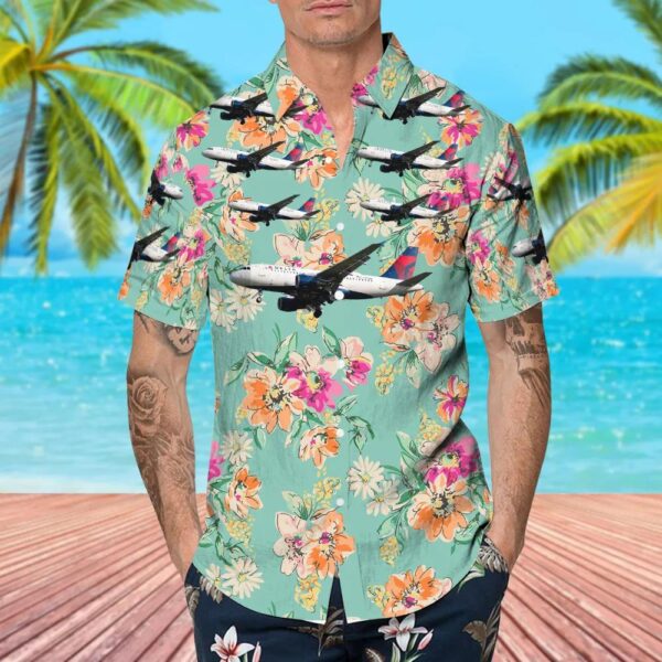 Airbus A319-114 Delta Air Lines Hawaiian Shirt Airbus A319-114 Delta Air Lines Hawaiian Shirt