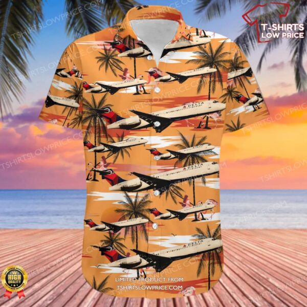 Boeing 717-23S Delta Air Lines Hawaiian Shirt Boeing 717-23S Delta Air Lines Hawaiian Shirt
