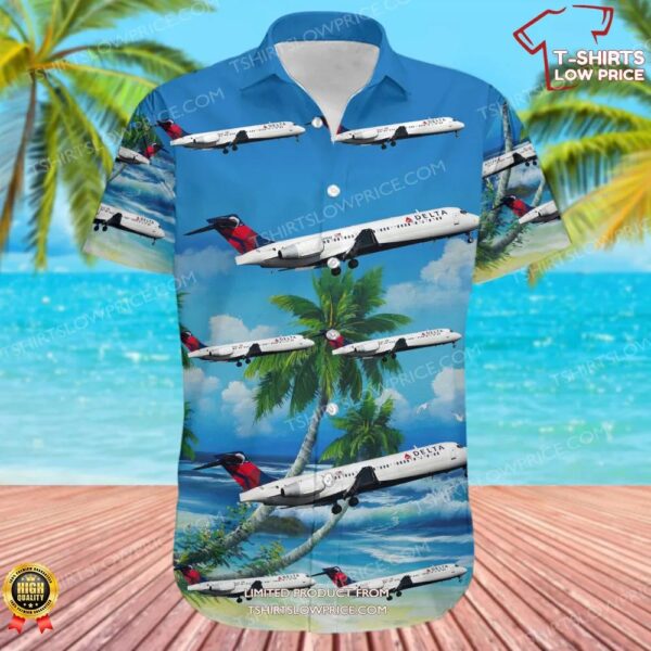 Boeing 717-231 Delta Air Lines Hawaiian Shirt Boeing 717-231 Delta Air Lines Hawaiian Shirt