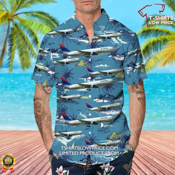 Boeing 767-332 Delta Air Lines Hawaiian Shirt Boeing 767-332 Delta Air Lines Hawaiian Shirt