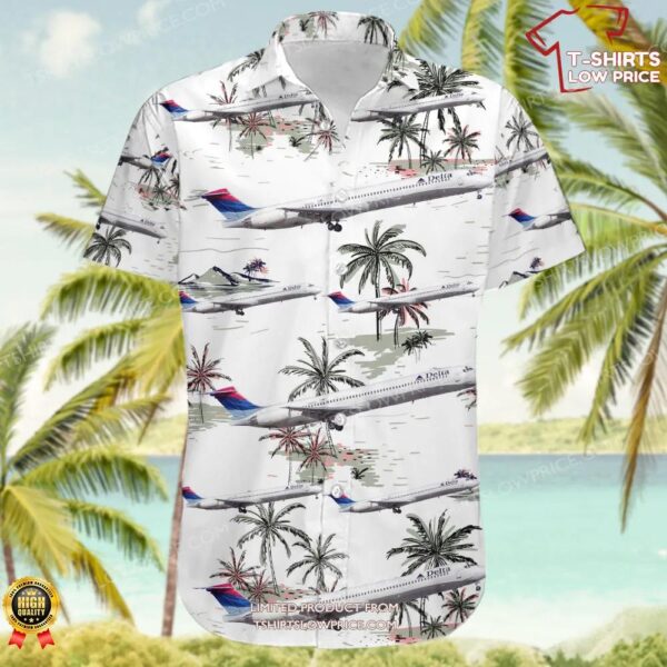 McDonnell Douglas MD-88 Delta Air Lines Hawaiian Shirt McDonnell Douglas MD-88 Delta Air Lines Hawaiian Shirt
