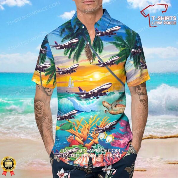 McDonnell Douglas MD-11 Delta Air Lines Hawaiian Shirt McDonnell Douglas MD-11 Delta Air Lines Hawaiian Shirt