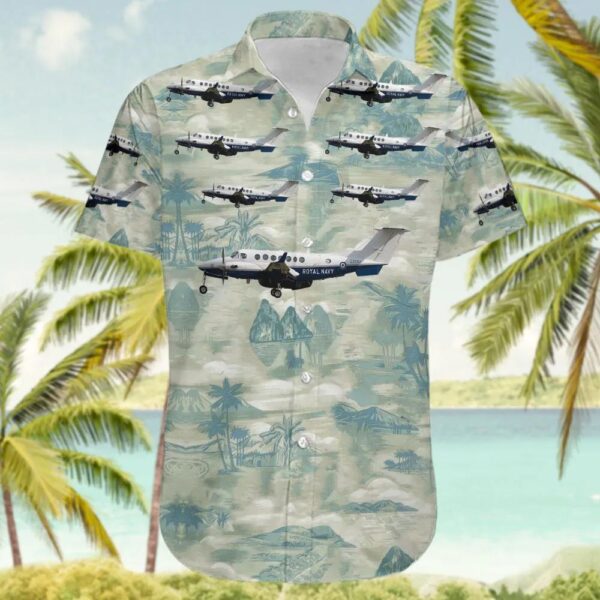 Beechcraft 350ER Avenger T.1 United Kingdom Royal Navy Hawaiian Shirt Beechcraft 350ER Avenger T.1 United Kingdom Royal Navy Hawaiian Shirt