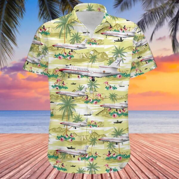 Dassault Falcon 900B Spain Air Force Hawaiian Shirt Dassault Falcon 900B Spain Air Force Hawaiian Shirt