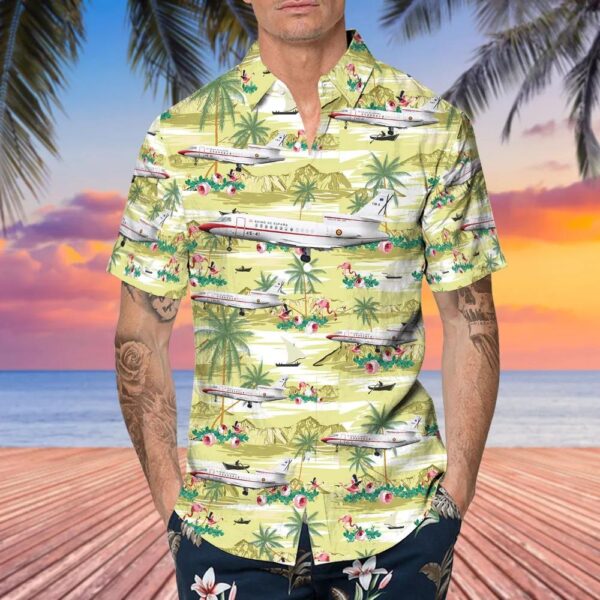 Dassault Falcon 900B Spain Air Force Hawaiian Shirt Dassault Falcon 900B Spain Air Force Hawaiian Shirt