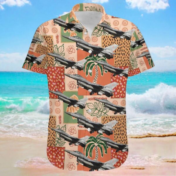 Lockheed Martin F-16C Fighting Falcon Poland Air Force Hawaiian Shirt Lockheed Martin F-16C Fighting Falcon Poland Air Force Hawaiian Shirt