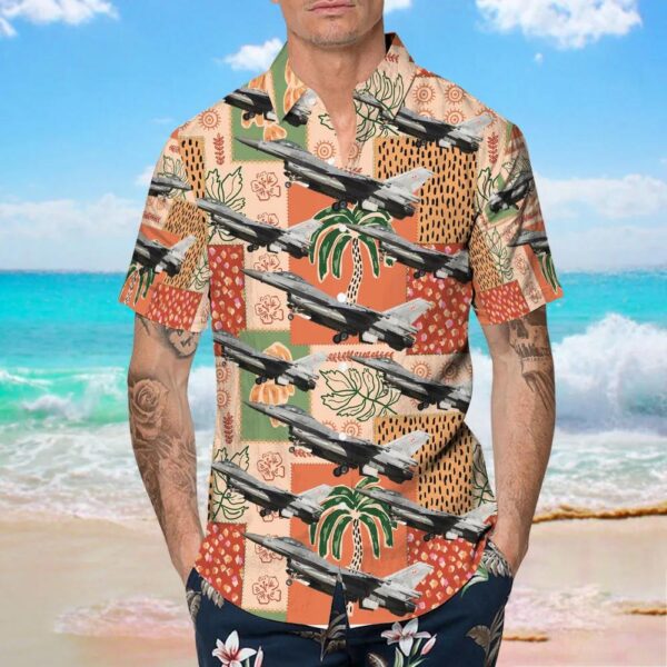 Lockheed Martin F-16C Fighting Falcon Poland Air Force Hawaiian Shirt Lockheed Martin F-16C Fighting Falcon Poland Air Force Hawaiian Shirt