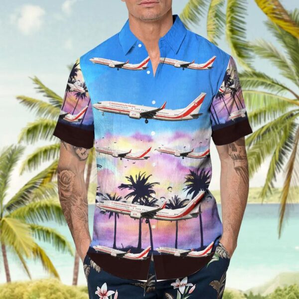 Boeing 737-8TV(BBJ2) Poland Air Force Hawaiian Shirt Boeing 737-8TV(BBJ2) Poland Air Force Hawaiian Shirt