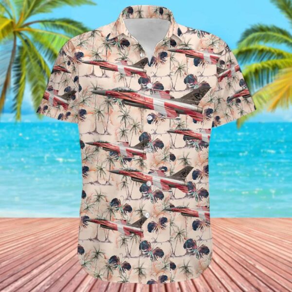 General Dynamics F-16AM Fighting Falcon Denmark Air Force Hawaiian Shirt General Dynamics F-16AM Fighting Falcon Denmark Air Force Hawaiian Shirt