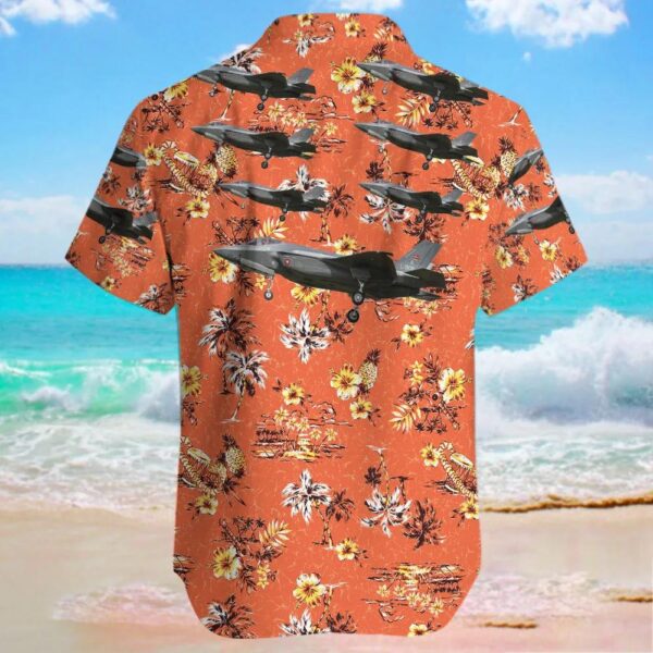Lockheed Martin F-35A Lightning II Denmark Air Force Hawaiian Shirt Lockheed Martin F-35A Lightning II Denmark Air Force Hawaiian Shirt