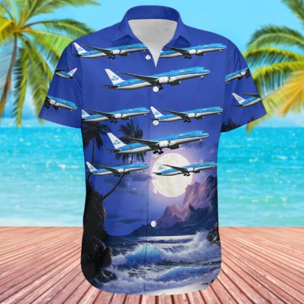Boeing 787-9 Dreamliner KLM Royal Dutch Airlines Hawaiian Shirt Boeing 787-9 Dreamliner KLM Royal Dutch Airlines Hawaiian Shirt