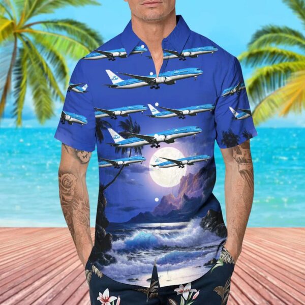 Boeing 787-9 Dreamliner KLM Royal Dutch Airlines Hawaiian Shirt Boeing 787-9 Dreamliner KLM Royal Dutch Airlines Hawaiian Shirt