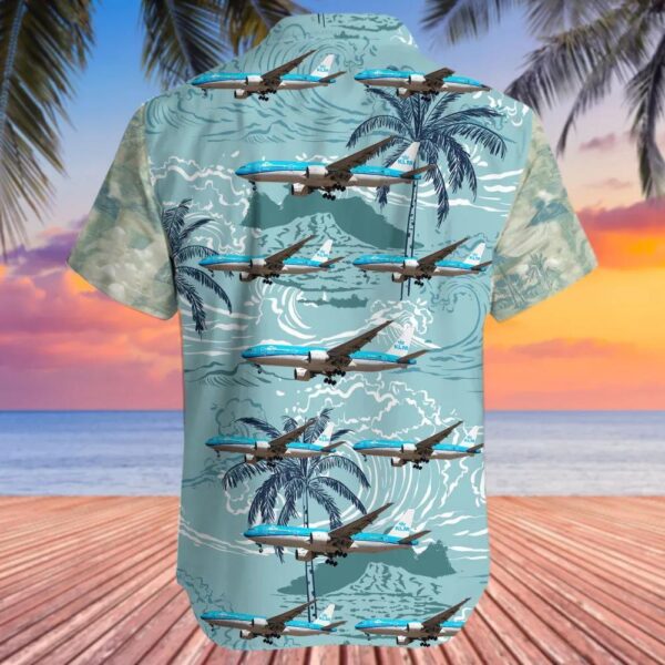 Boeing 777-206(ER) KLM Royal Dutch Airlines Hawaiian Shirt Boeing 777-206(ER) KLM Royal Dutch Airlines Hawaiian Shirt