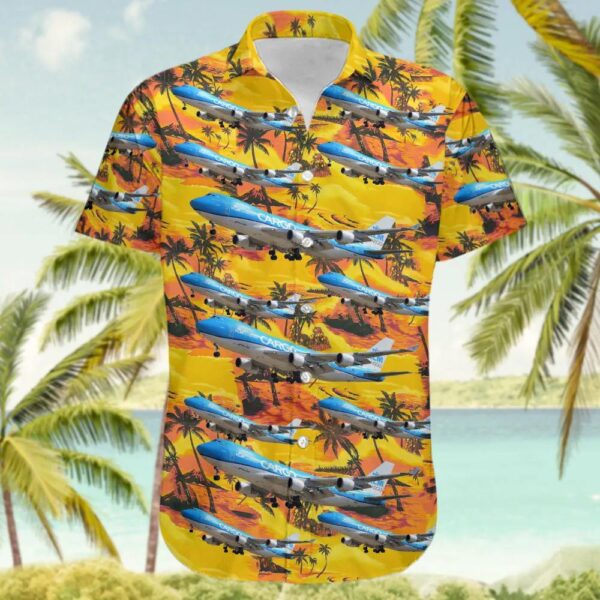 Boeing 747-406ERF KLM Royal Dutch Airlines Hawaiian Shirt Boeing 747-406ERF KLM Royal Dutch Airlines Hawaiian Shirt