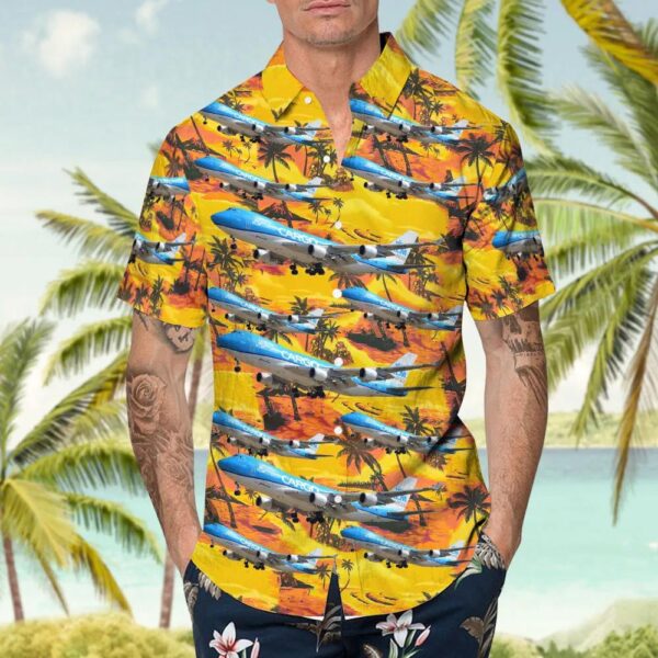 Boeing 747-406ERF KLM Royal Dutch Airlines Hawaiian Shirt Boeing 747-406ERF KLM Royal Dutch Airlines Hawaiian Shirt