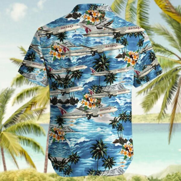 Boeing 787-9 Dreamliner Qatar Airways Hawaiian Shirt Boeing 787-9 Dreamliner Qatar Airways Hawaiian Shirt