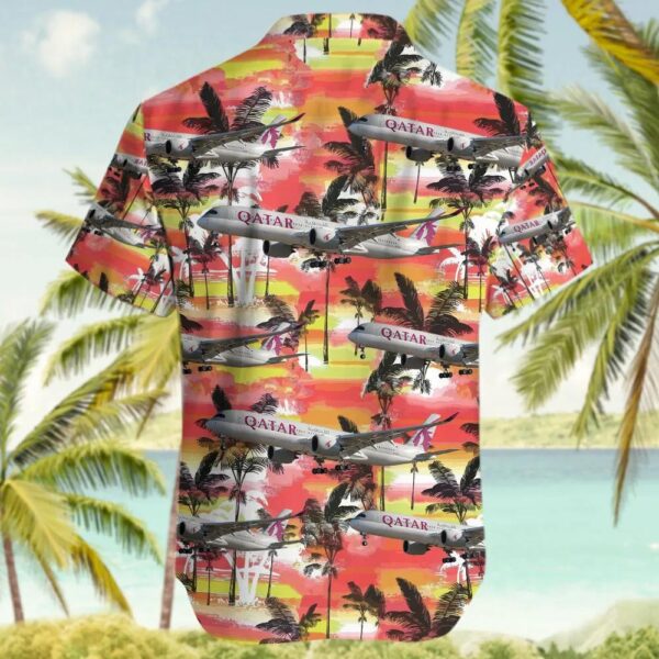 Airbus A350-941 Qatar Airways Hawaiian Shirt Airbus A350-941 Qatar Airways Hawaiian Shirt