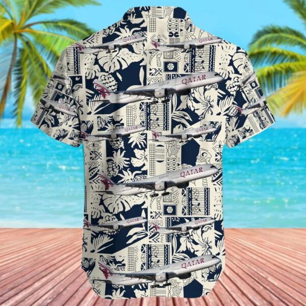 Airbus A350-1041 Qatar Airways Hawaiian Shirt